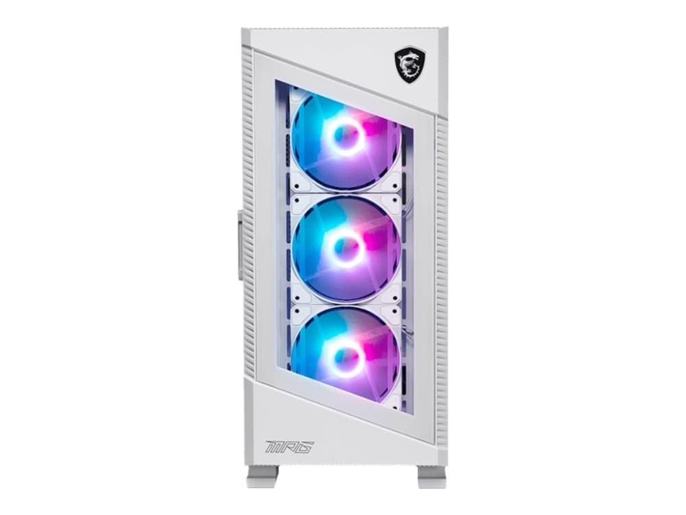 MSI MPG VELOX 100R WHITE, Midi Tower, PC, Valkoinen, ATX, Pelaaminen, 1x 120 mm