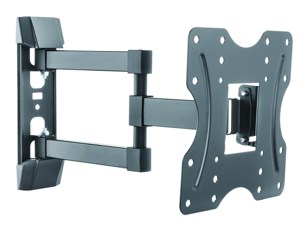 Gembird WM-42ST-02, 100 x 100 mm, 200 x 200 mm, -10 - 3°, 90 - 90°, Muovi, Terästä, musta
