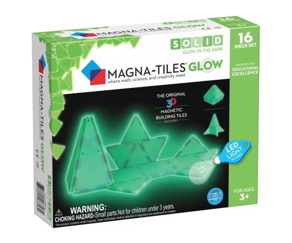 MAGNA-TILES Magneettinen valaistu rakentaja, 16 kpl.