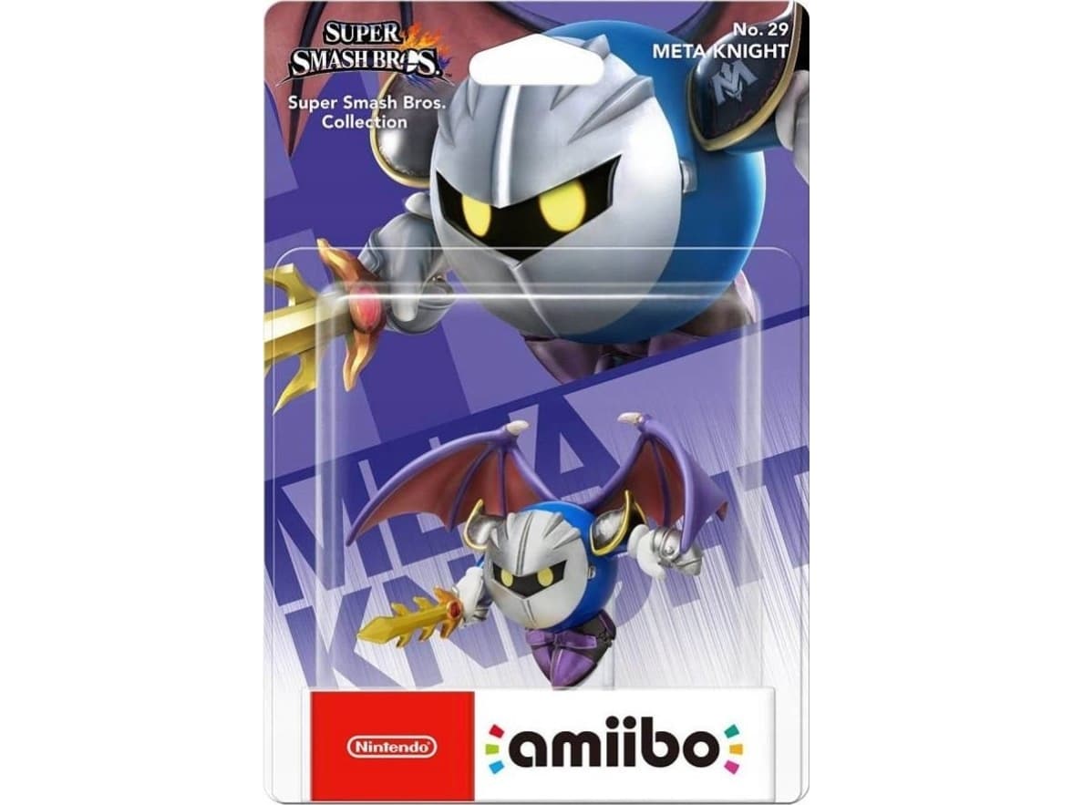 Nintendo amiibo Meta Knight, Vuorovaikutteinen pelihahmo, Nintendo Wii U, Amiibo, Monivärinen, 42 g, 129 mm