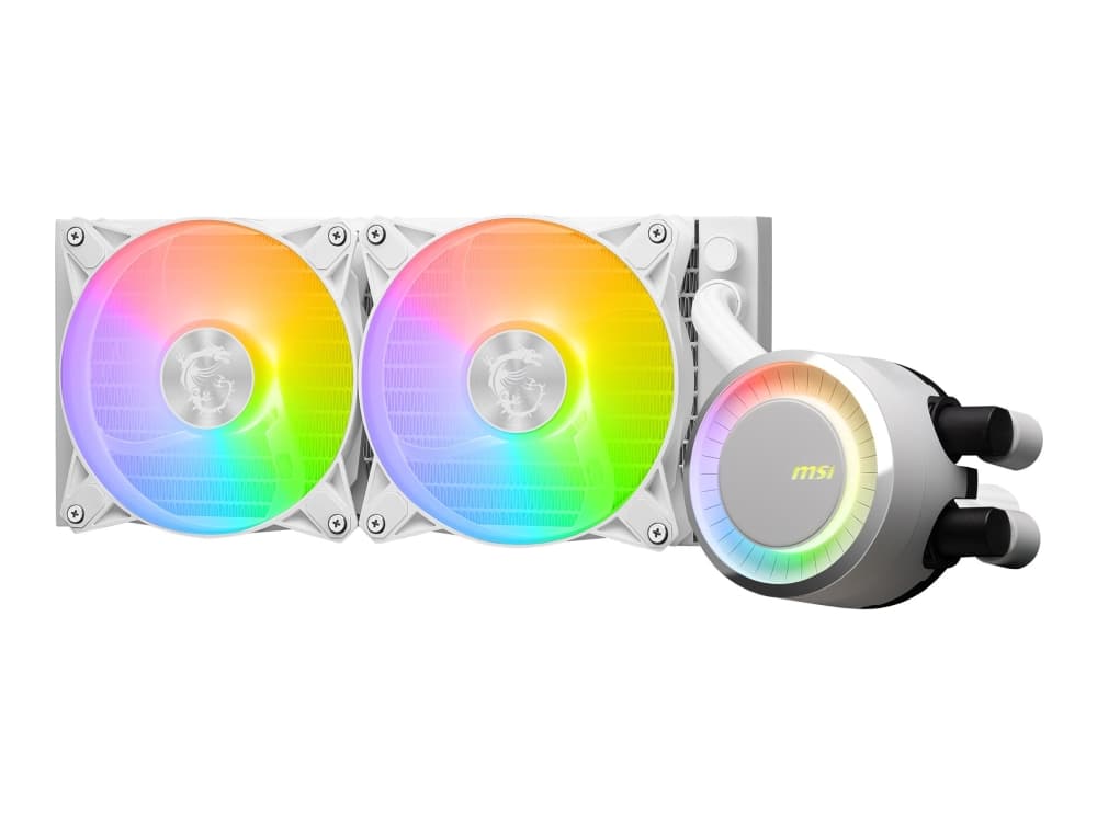 MSI MAG CORELIQUID E240 WHITE, Nestejäähdytyspakkaus, 12 cm, 75,04 cfm, Valkoinen