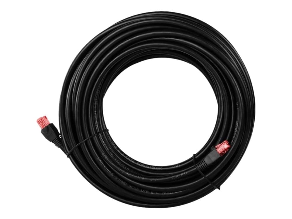 goobay - Liitäntäkaapeli - RJ-45 (uros) - RJ-45 (uros) - 60 m - UTP - CAT 6 - booted, outdoor, solid - musta - musta