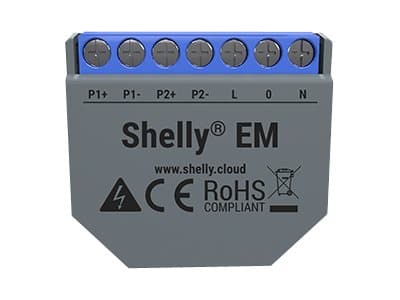 Shelly EM - Teho-/energiamittari - langaton - 802.11b/g/n - 2,4 - 2,5 GHz:n taajuudet