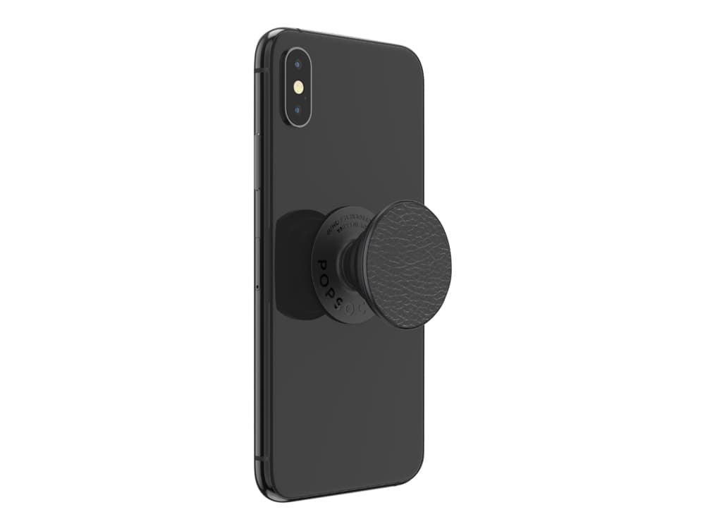 PopSockets Pebbled Vegan, E-kirjan lukija, Matkapuhelin/älypuhelin, Tabletti/UMPC, Passiiviteline, Auto, Sisätila, Ulkona, Musta