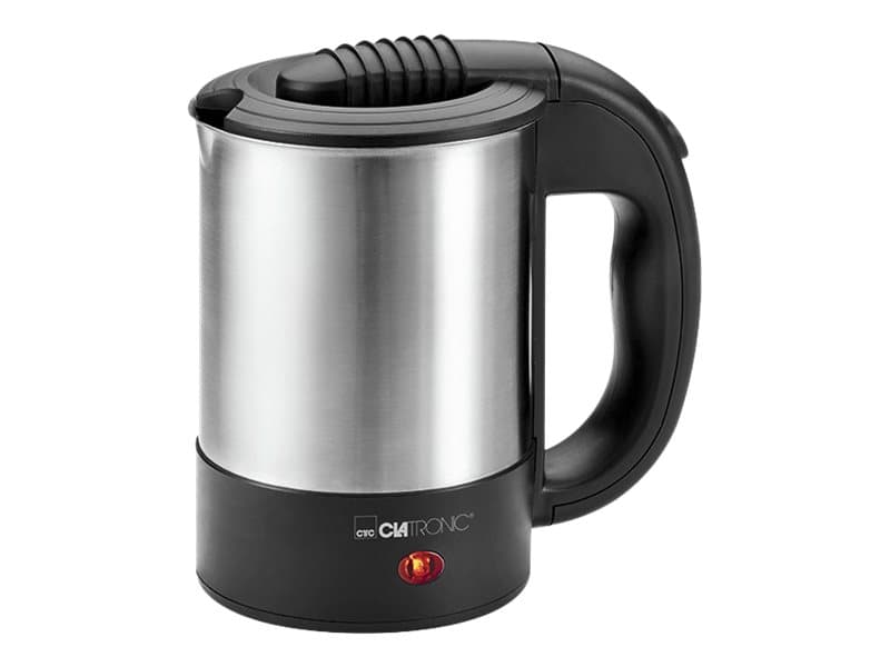 Clatronic WKR 3624, 0,5 L, 1000 W, Musta, Ruostumaton teräs, Ruostumaton teräs, Veden tason ilmaisin, Ylikuumenemissuoja
