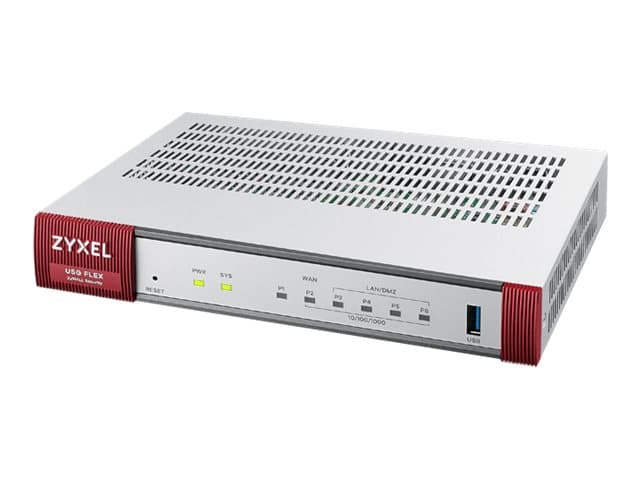 Zyxel USG Flex H Series 100 - Palomuuri - 8 porttia - GigE-verkkoliitäntä