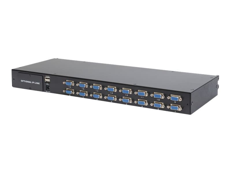DIGITUS Professional DS-72214 - KVM-kytkin - 16 x KVM-portti(t) - monterbar på stativ