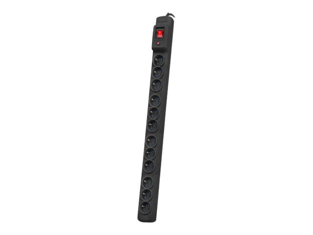 Armac Multi M12 - pistorasia - AC 230 V - 3680 Watt - tulo: Tyyppi E - lähtöliittimet: 12 (12 x tyyppi E) - 1,5 m johto - musta - musta