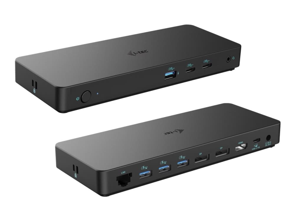 i-Tec - Telakointiasema - USB-C 3.2 Gen 2 / Thunderbolt 3 / Thunderbolt 4 - HDMI, 2 x DP - 1GbE - 100 Watt - Europa - Suomi