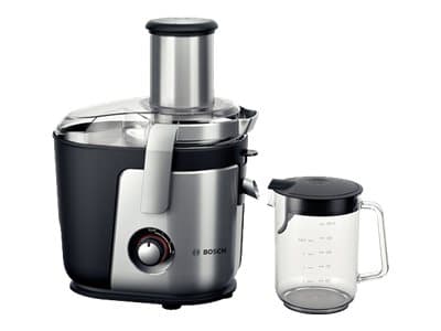 Bosch MES4010, Keskipakoinen mehustin, Musta, Hopea, Vaihe, 3 L, 1,5 L, 8,4 cm