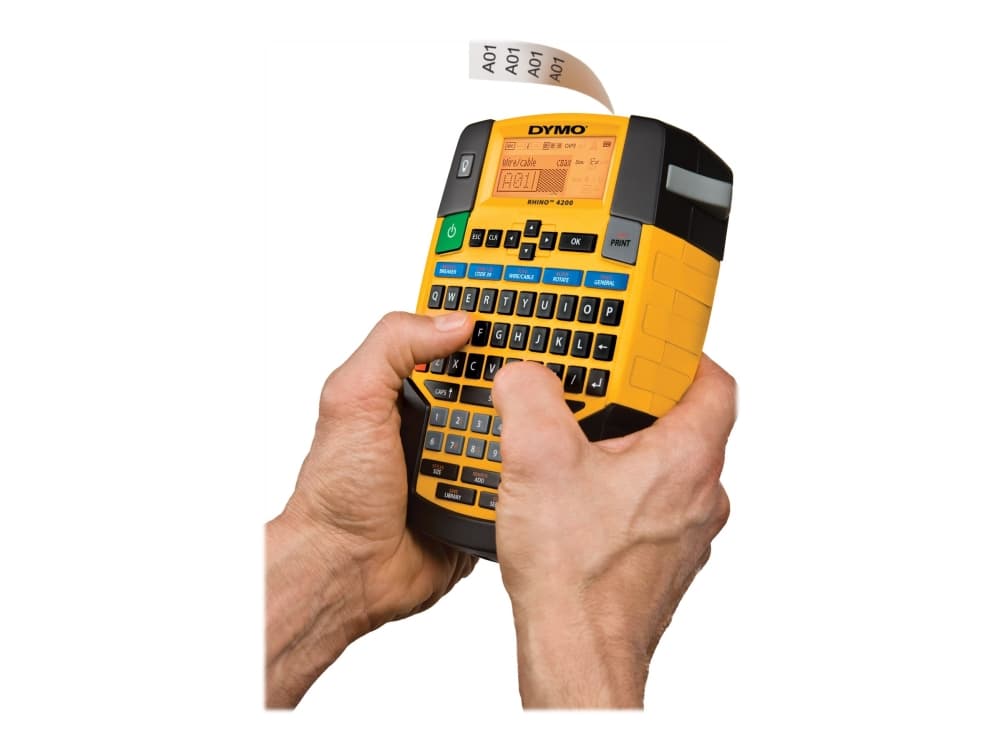 DYMO RHINO 4200, QWERTY, musta, Keltainen