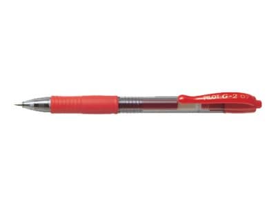 Pilot G-2 - Rollerball-kynä - punainen - geelimuste - 0,7 mm - hieno - sisäänvedettävä