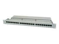 DIGITUS DN-91524S - Liitäntäpaneeli - CAT 5e - RJ-45 X 24 - musta, RAL 7035 - 1U - 19