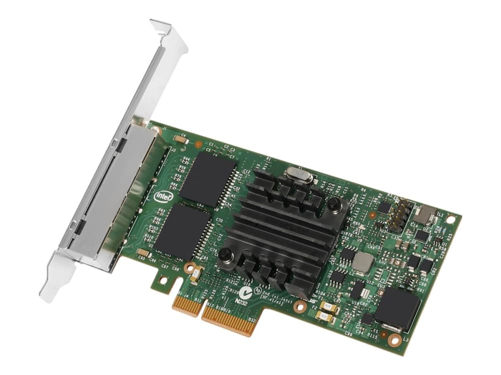 Intel I350T4V2, Sisäinen, Langallinen, PCI Express, Ethernet, 1000 Mbit/s, Vihreä, Hopea