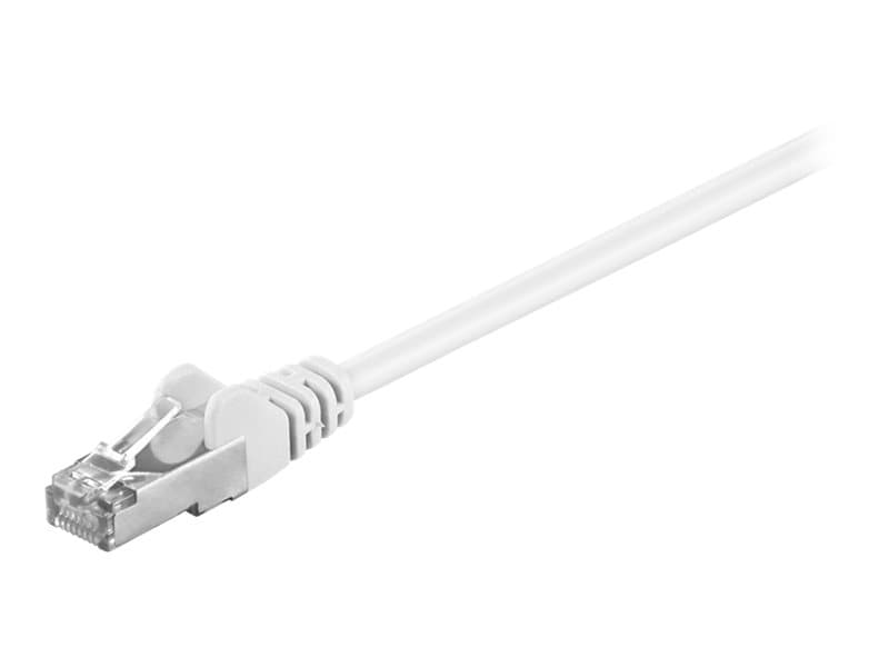 goobay - Verkkokaapeli - RJ-45 (uros) - RJ-45 (uros) - 1,5 m - SF/UTP - CAT 5e - muotoiltu - valkoinen