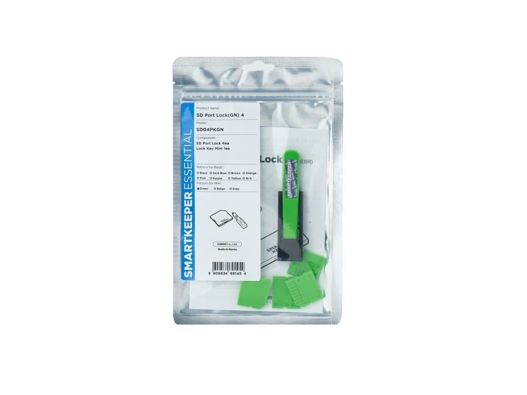 Smartkeeper SD04PKGN, Portin lukitsin, SD card, Vihreä, Muovi, 1 kpl, Muovipussi