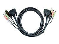 ATEN 2L-7D02U - Video / USB / äänikaapeli - USB, stereo-minijakki, DVI-D (uros) - stereo-minijakki, USB tyyppi B, DVI-D (uros) - 1,8 m