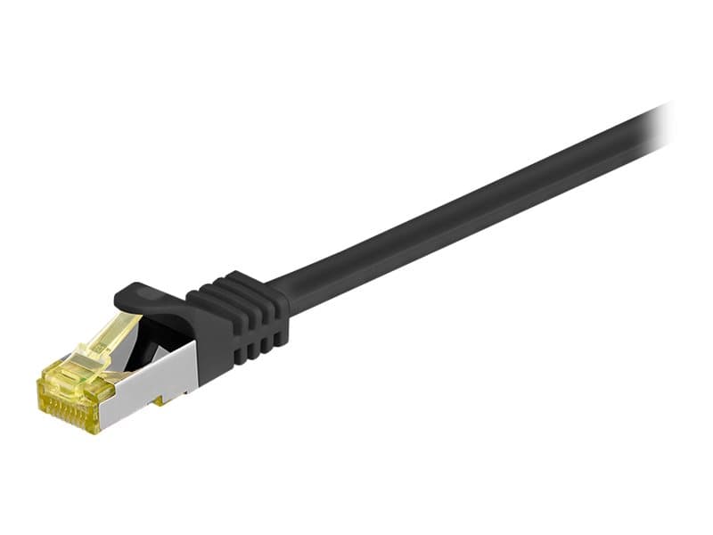 RJ45-verkkokaapeli S/FTP (PiMF), 500 MHz, CAT 7 -raakakaapelilla, musta, 30 m