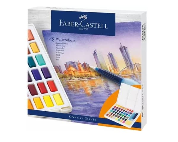 Faber-Castell akvarellivärit CS kuutiot 48 väriä FABER CASTLE