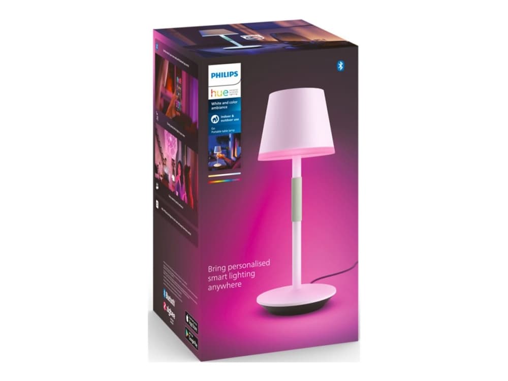 Philips Hue White and Color Ambiance Go - Pöytälamppu - LED - luokka G - 16 miljoonaa väriä - valkoinen, sage green grip