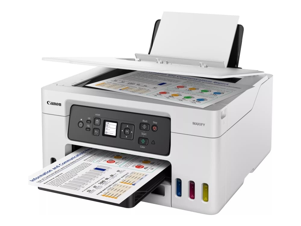 CANON MAXIFY GX3050 Uudelleentäytettävä MegaTank-mustesuihkumonitoimitulostin A4 Mono 18ipm Väri 13ipm Jopa 600x1200dpi asti