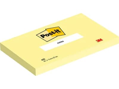 Post-It 655-CY, Suorakulmio, Keltainen, Paperi, PEFC, 127 mm, 76 mm