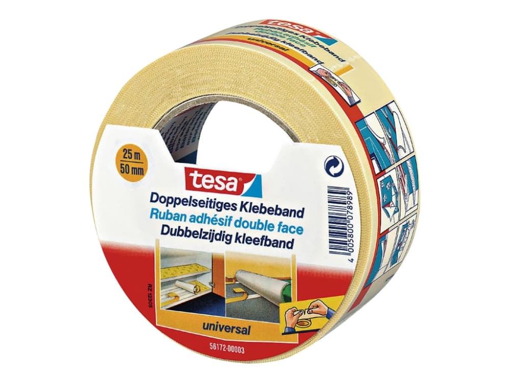 tesa UNIVERSAL 56172-00003-11 Kaksipuolinen teippi Valkoinen (L x S) 25 m x 50 mm 1 kpl 1 kpl