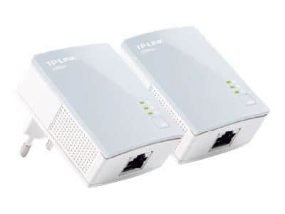 TP-Link TL-PA411KIT AV500 Nano Powerline Adapter Starter Kit - Powerline-sovitinsarja - HomePlug AV (HPAV) - seinäasennettava (2 kpl)