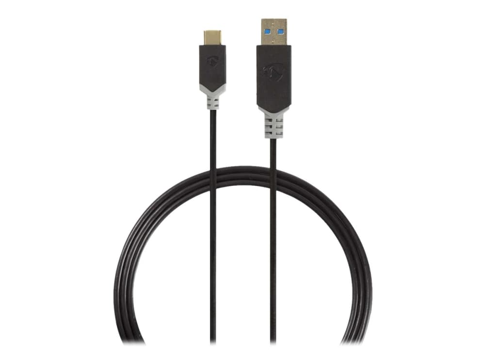 Nedis - USB-kaapeli - USB-C (han) til USB Type A (han) - USB 3.0 - 1 m - antracit (sort)