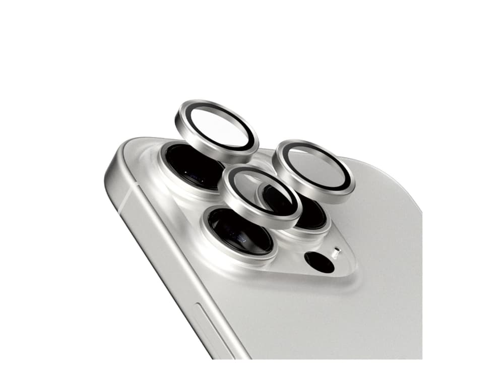 PanzerGlass ® Hoops® Titanium Camera Lens Protector White iPhone 15 Pro | 15 Pro Max, Apple, Apple - iPhone 15 Pro, Apple - iPhone 15 Pro Max, Asennus kuivana, Naarmuuntumisenkestävä, Iskunkestävä, Läpinäkyvä, 1 kpl