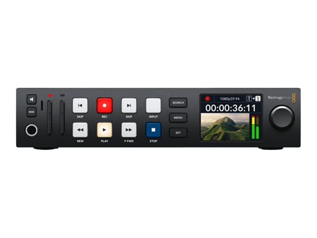 Blackmagic Design HyperDeck Studio HD Plus, musta, SD, 2 kanavaa, 16 x SDI, 8 x HDMI, 16 x SDI, 8 x HDMI, 1 x SDI, 1 x HDMI