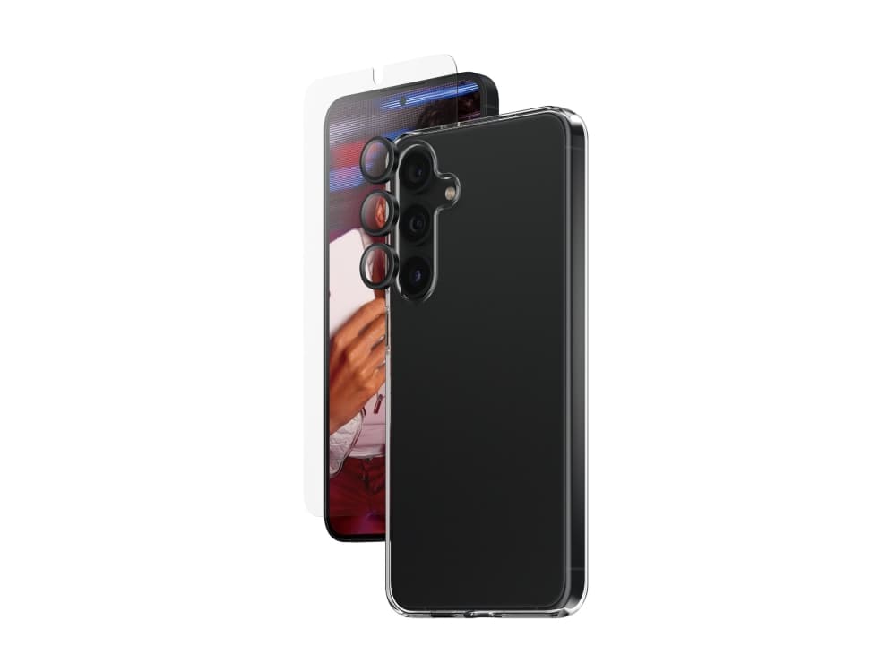 PanzerGlass SAFE. by ® 3-in-1 Bundle Samsung Galaxy S24+, Samsung, Samsung - Galaxy S24 Plus, Asennus kuivana, Naarmuuntumisenkestävä, Iskunkestävä, Läpinäkyvä, 1 kpl