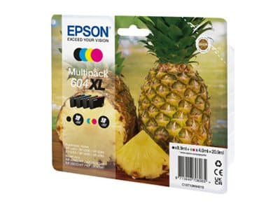 Epson 604, Perusvärintuotto, 3,4 ml, 2,4 ml, 4 kpl, Monipakkaus