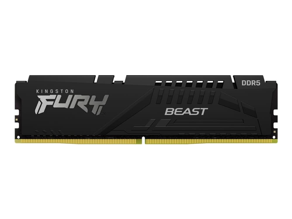 Kingston Technology FURY Beast 16 Gt 6400 MT/s DDR5 CL32 DIMM , musta, EXPO, 16 GB, 1 x 16 GB, DDR5, 288-pin DIMM, musta