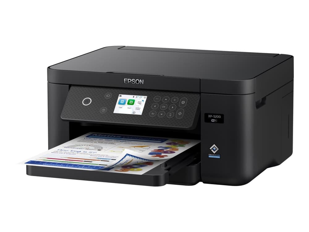 Epson Expression Home XP-5200, Mustesuihku, Väritulostus, 4800 x 1200 DPI, A4, Suoratulostus, Musta