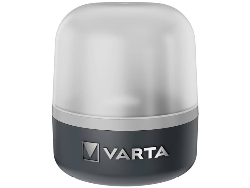 Varta Dynamo Lantern, USB-virtainen retkilyhty, Harmaa, Akryylinitriilibutadieenistyreeni (ABS), Suurtiheyspolyeteeni (HDPE), Kestomuovinen elastomeeri, IP54, 50 lm, LED