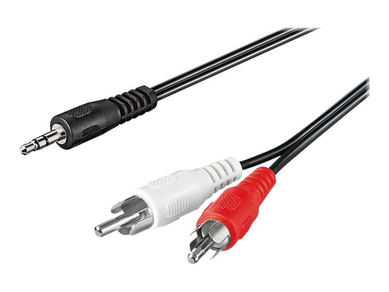 goobay - Äänikaapeli - mini-phone stereo 3.5 mm uros RCA uros - 3 m - suojattu - musta