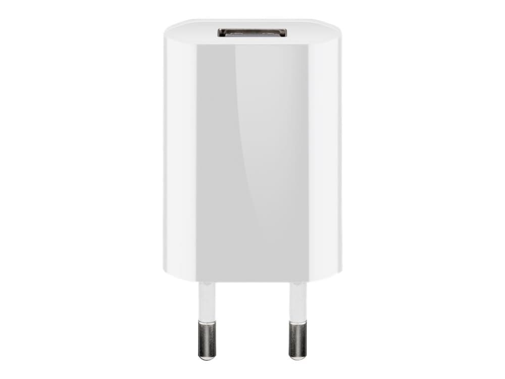 goobay - Virtalähde - 5 Watt - 1 A (USB) - kaapelissa: Lightning - valkoinen - Eurooppa