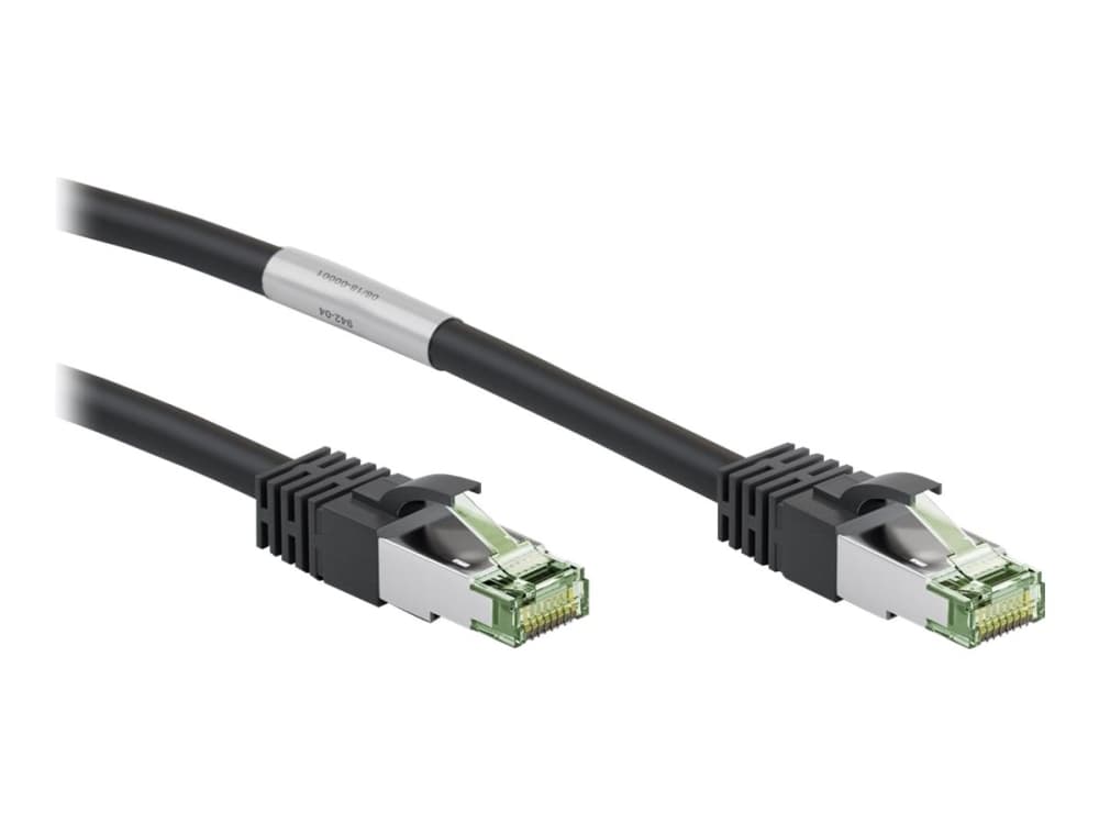 goobay - Liitäntäjohto - RJ-45 (uros) - RJ-45 (uros) - 7,5 m - SFTP, PiMF - CAT 8.1 - muotoiltu - musta