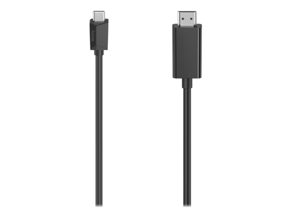 Hama 00200718, 1,5 m, USB C, HDMI-tyyppi A (vakio), Musta