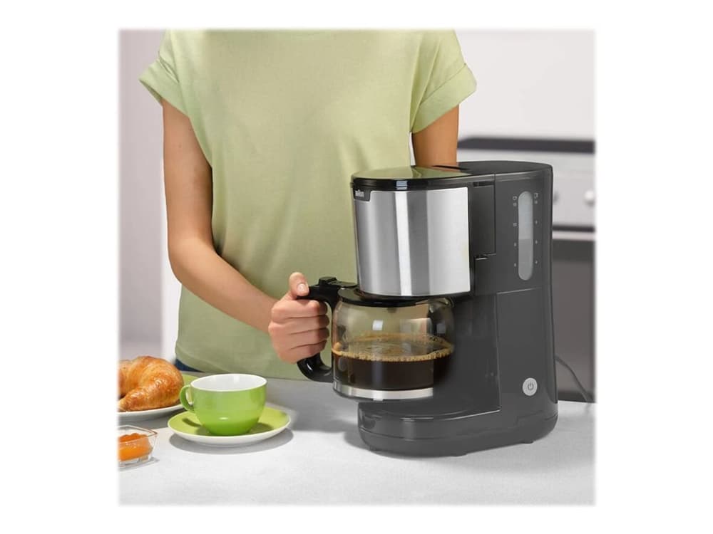 BRAUN KF 1500 BK kahvinkeitinPurShine 10 kuppia lasikannu (KF 1500 BK)