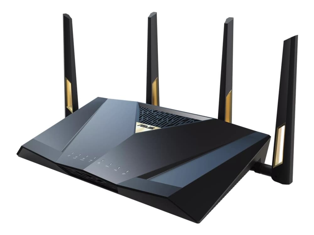ASUS RT-BE88U, Wi-Fi 7 (802.11be), Kaksitaajuus (2,4 GHz/5 GHz), Ethernet LAN, musta, Harmaa, Pöytäreititin