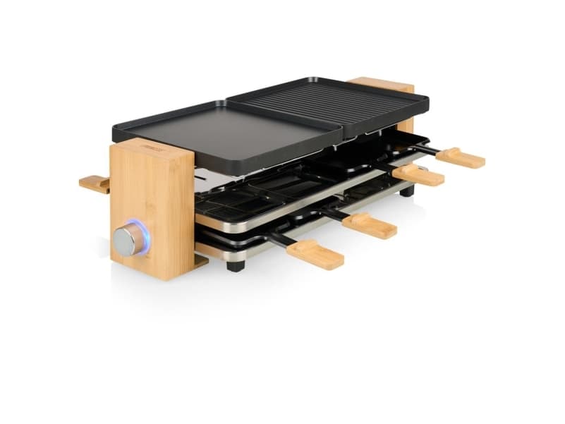 Princess Raclette Pure 8 Bamboo, 1300 W, 230 V, 50 - 60 Hz, 8 stk (162918)