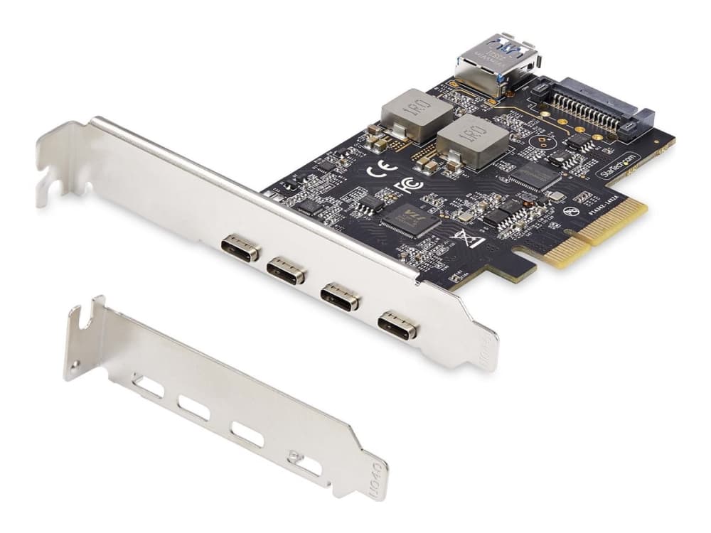 StarTech.com 5-porttinen USB PCIe -kortti, USB 3.2 10Gbps, PCI Express -kortti 4x USB-C-porteilla, 1x USB-A sisäinen portti, USB PCIe -ohjainkortti, Windows/macOS/Linux - USB-adapteri - PCIe 3.0 x4 - USB-C 3.2 Gen 1 x 4 + USB 3.2 Gen 1 x 1 - lajittelu - lajittelu