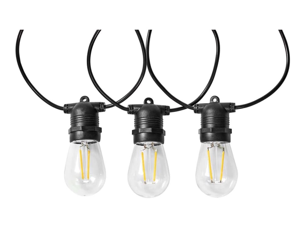 Nedis SmartLife - Valoketju - LED hehkulamppu x 10 - E27 - 2,8 W - luokka G - lämpimän valkoinen valo - 2700 K - musta