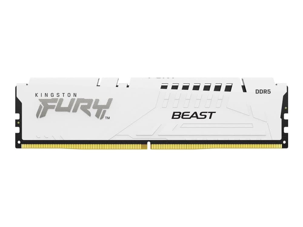 Kingston Technology FURY Beast 16 Gt 6000 MT/s DDR5 CL36 DIMM , valkoinen, EXPO, 16 GB, 1 x 16 GB, DDR5, 288-pin DIMM, Valkoinen