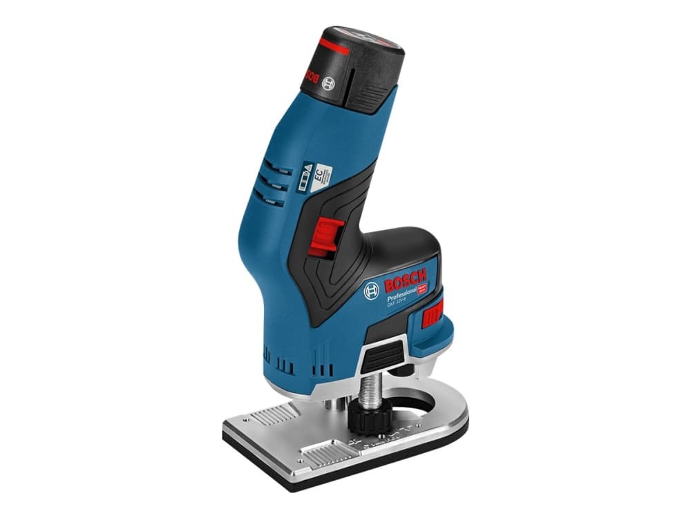 Bosch GKF 12V-8 Professional, Musta, Sininen, Punainen, 13000 RPM, 8 mm, 2,5 m/s ², 1,5 m/s ², Akku