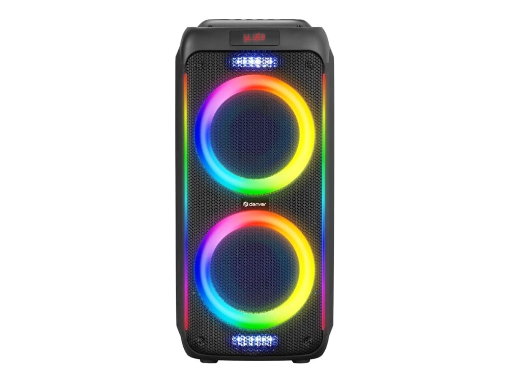Denver BPS-458, 25,4 cm (10), 100 W, Langaton, USB A-tyyppi, USB Type-C, Juhlakaiutin, musta
