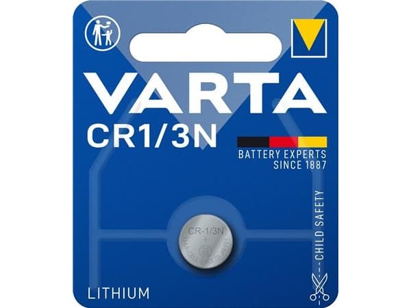 Varta CR1/3N, Kertakäyttöinen akku, Litium, 3 V, 1 kpl, 170 mAh, Hopea