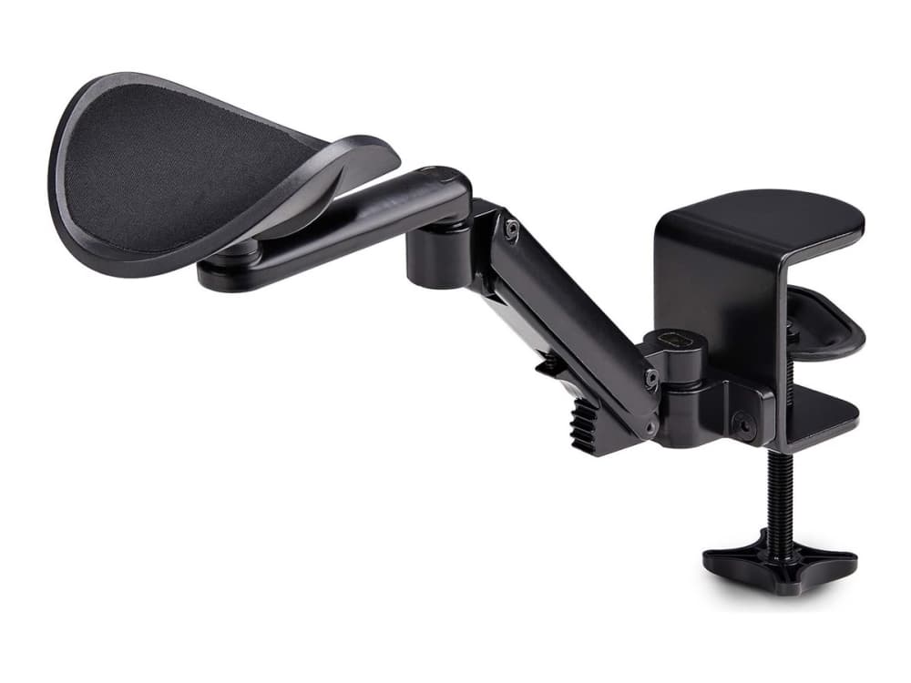 StarTech.com 1AHC-DESK-ARM-REST, Käsinoja, musta, Alumiini, Muovi, Terästä, 5 - 70 mm, -90 - 90°, 0 - 360°